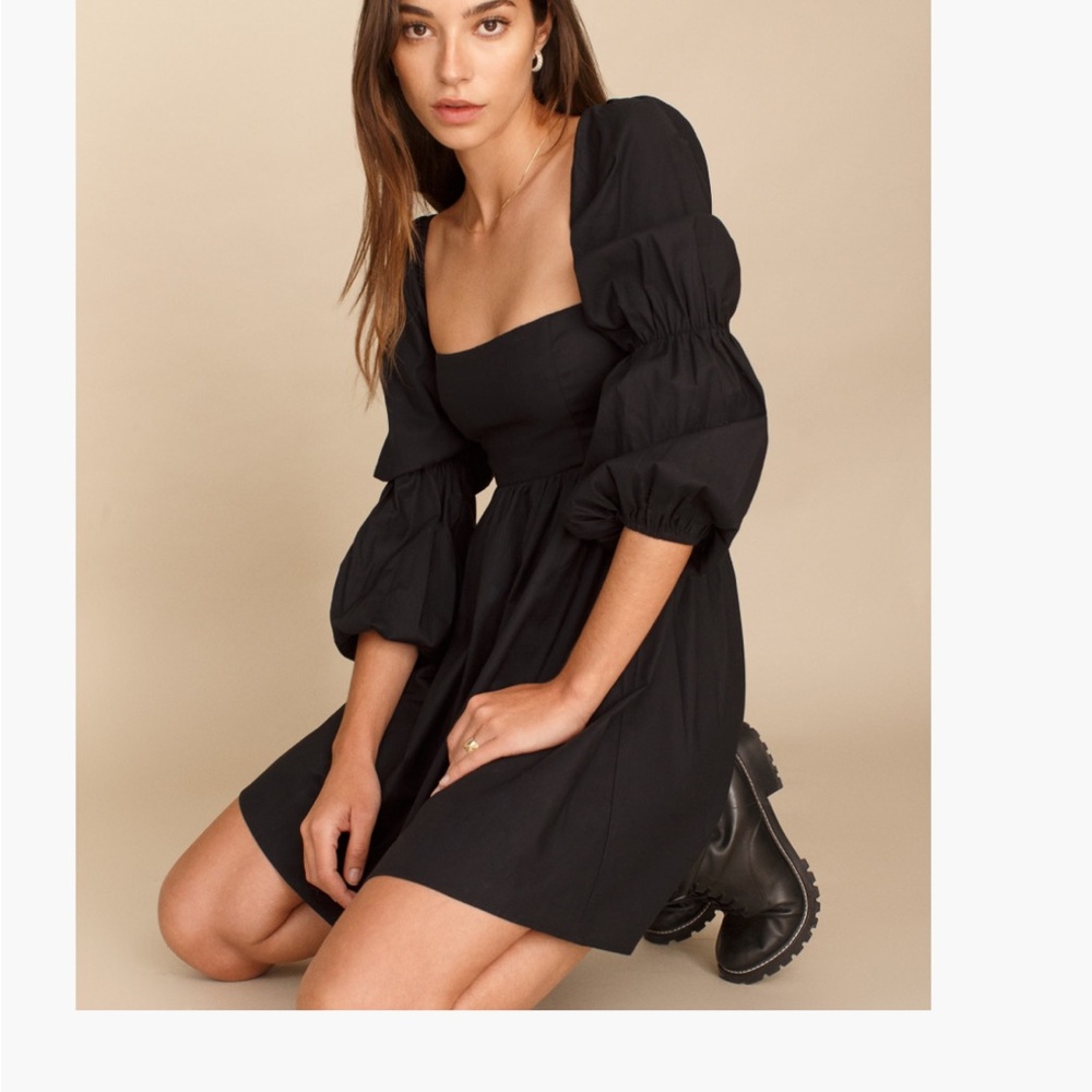 Reformation Black Michaela Dress